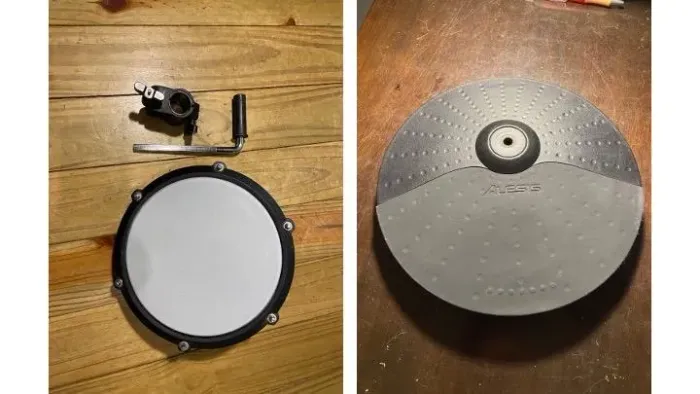 Pad Alesis mesh com clamp + prato para bateria eletrônica 
