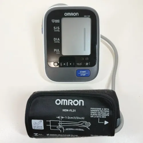 NOVO - Medidor Pressão Omron HEM-7320 Digital Arteria Braço Bolsa Aparelho Monitor NF