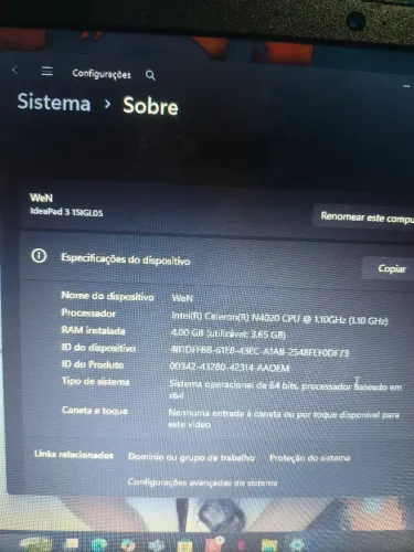 Notebook Lenovo pra vender logo