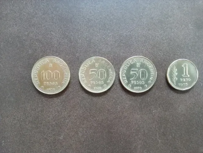Moedas antigas argentinas 4 unidades