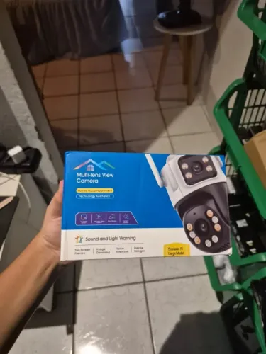 Câmera de Segurança Wi-Fi ICSee A28 Lente Dupla