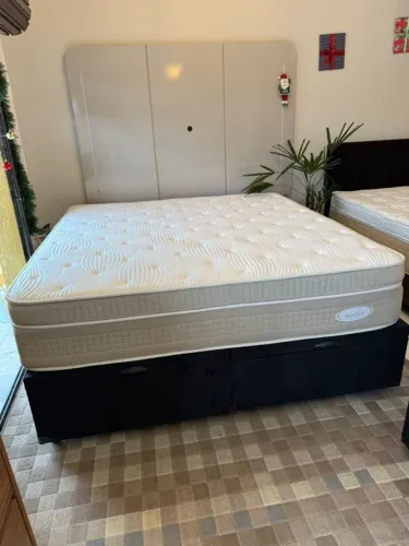 Cama baú KING COM COLCHÃO E CABECEIRA - Entrego! 