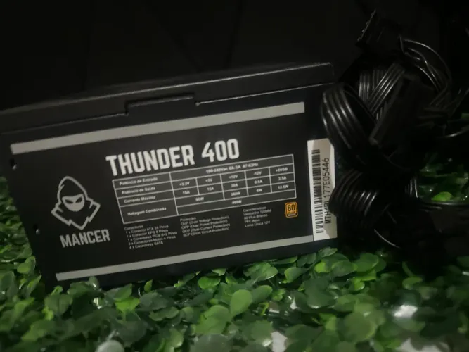 Fonte Mancer Thunder 400W 80 Plus Bronze ? ÓTIMO ESTADO (Cabos Flat)