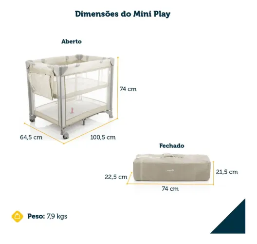 Berço Mini Play Pop Beige - Safety 1st