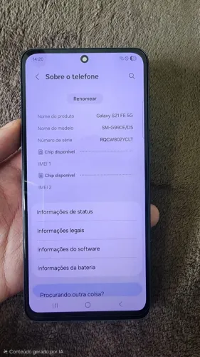 Samsung Galaxy S21 FE 5G 256GB 8GB RAM Completo