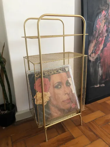 Mesa porta discos vintage