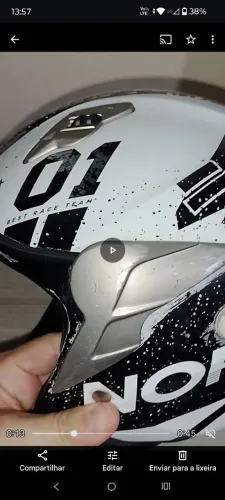 Capacete aberto branco Norisk