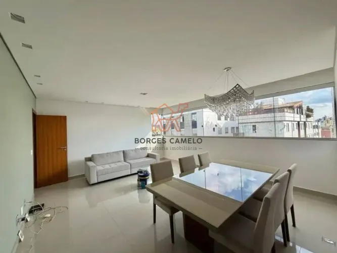Apartamento com 3 quartos para alugar, 100 m² por R$ 6.500/mês - Alto Barroca - Belo Horiz