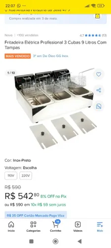 Fritadeira elétrica