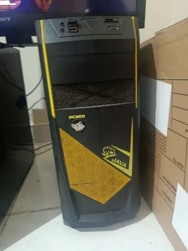 Gabinete Gamer Pcyes Mid Tower Java Amarelo