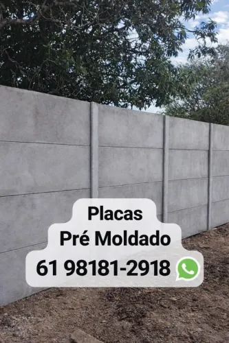 Placa pré moldados para muros e paredes 