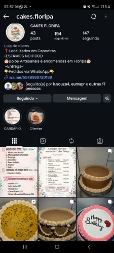 Bolos e doces