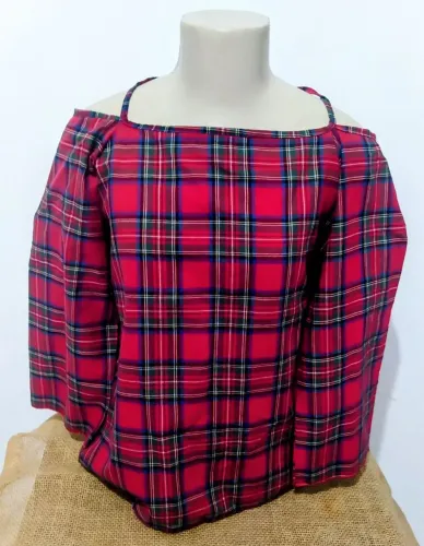 Camisas xadrez quadriculada São João Feminina adulto