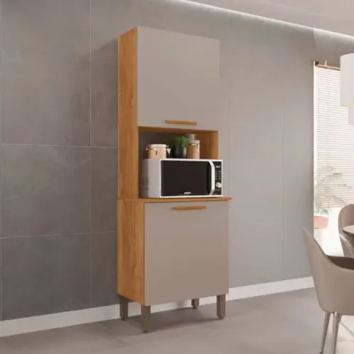 15401.Torre Quente Cozinha New Valencia 2P1N Cinamomo.Off White Salleto