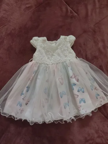 Vestido infantil borboletas jardim encantado