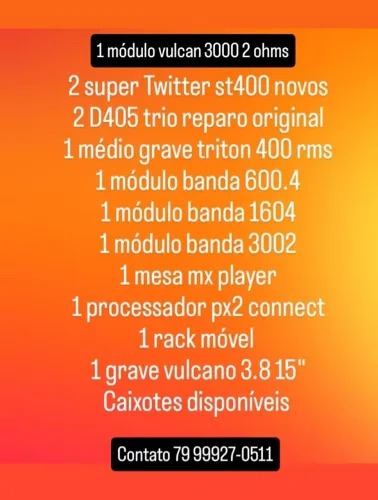 Vendo peças de som