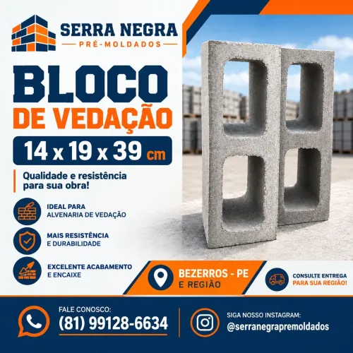 Bloco de vedação 14x19x39
