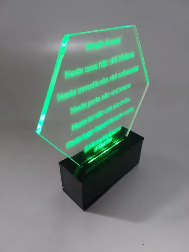 Benção da casa iluminada personalizada!
