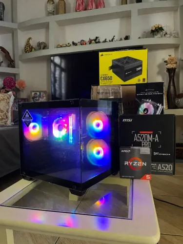 PC Gamer Ryzen 5 5600GT | 16GB RAM 3200Mhz | MSI A520M | 756GB SSD NVME + HD (NOVO NA GARA