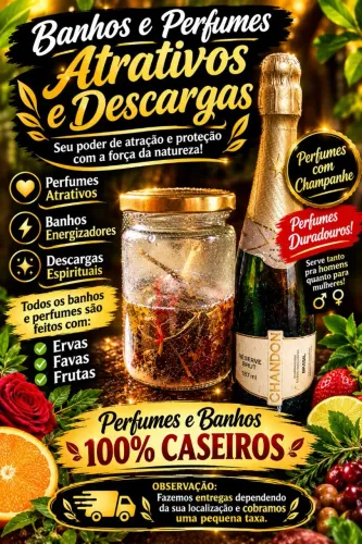 ? Banhos e Perfumes Atrativos Naturais | Descargas Energéticas ?