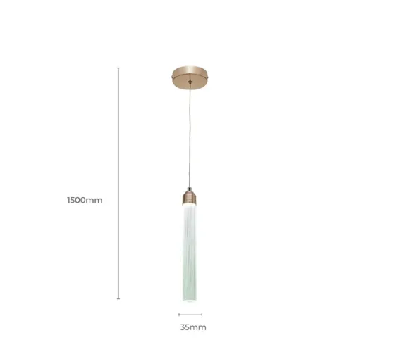 Lustre Pendente Dourado 7W 3 em 1 Marca NITROLUX