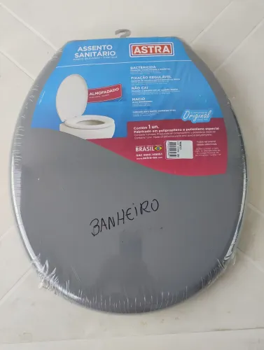 Assento sanitário Astra cinza