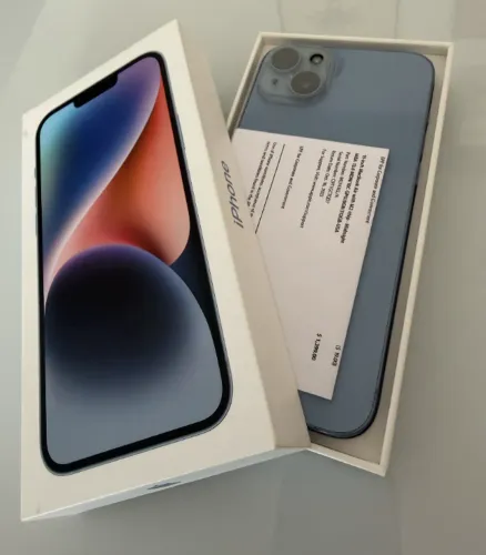 IPhone 14 Plus 256G Azul - Impecável na caixa e NF americana!