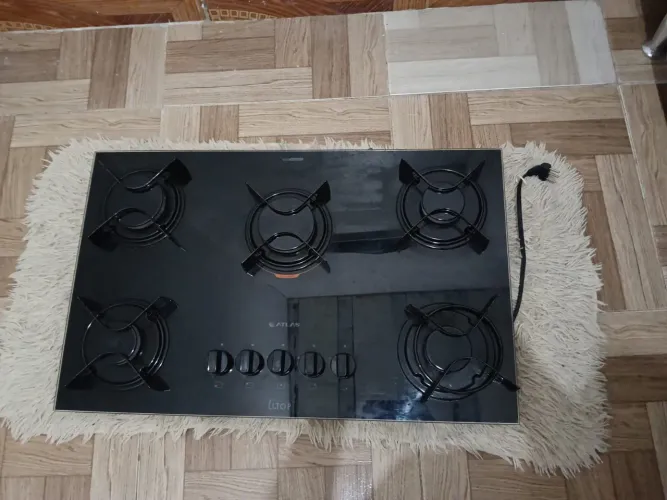 Cooktop 5 Bocas Atlas Automático U-TOP<br>1 mês de uso, interessados *52