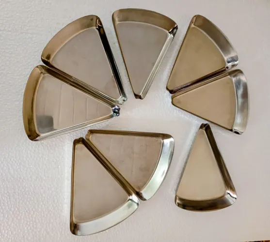 Jogo 8 Formas Individuais Pizza Fracalanza - Aço Inox Vintage (Impecáveis)