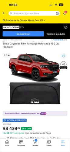 Capa anti poeira e água rampage 