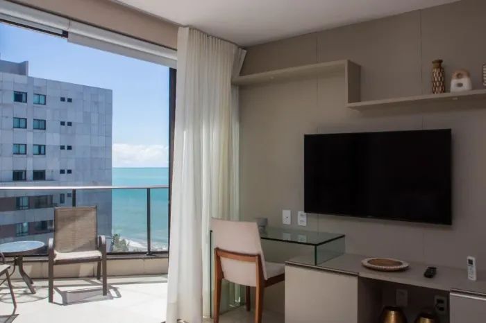 Apartamento para alugar no Edf. Ivani Silvestre, na Av. Boa Viagem 54,35m², 1 suíte, beir