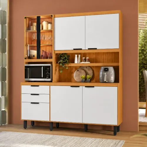 Armário De Cozinha Murano Com LED Promoção
