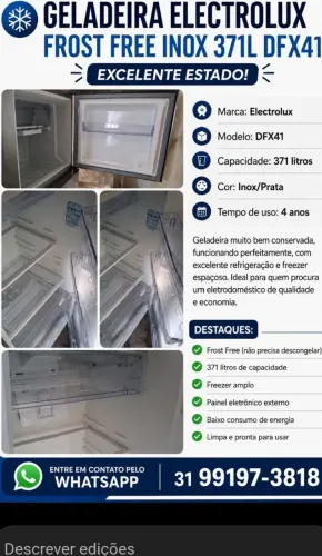 Geladeira Electrolux 371 lts