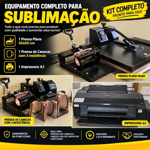 Equipamento Completo para Sublimação 