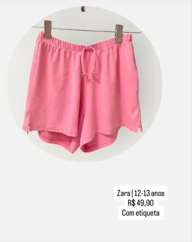Short Zara com etiqueta infantil menina