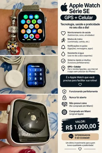 Apple watch Se GPS+Celular 40mm cinza