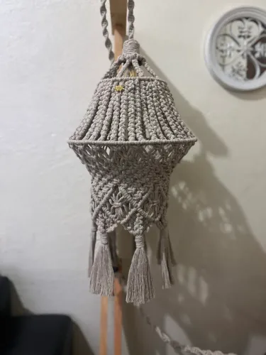 Lustre pendente macramê