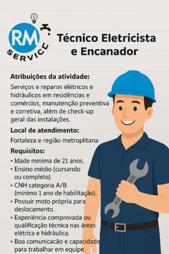 Técnico Eletricista e Encanador