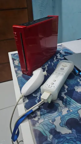 nintendo wii vermelho, edição comemorativa Mario 25 anos DESTRAVADO