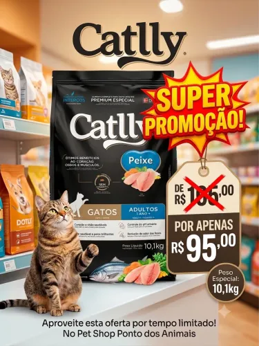 Ração gato Catlly peixe 10kg