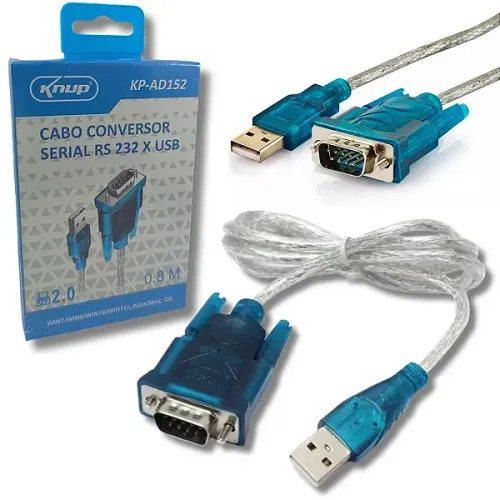 Cabo Conversor USB para Serial RS232 DB9 de 9 Pinos - Knup em São Luís ma 