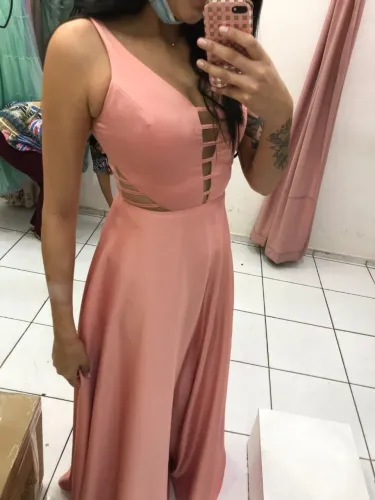 Vestido de festa rose