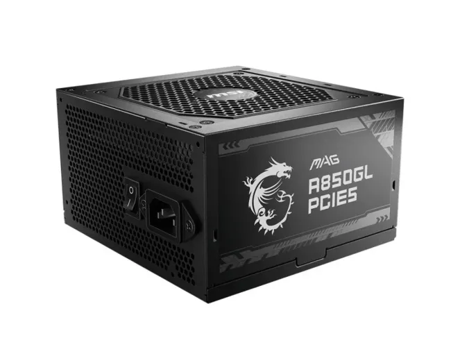Fonte MSI MAG A850GL, 850W, 80 Plus Gold, Modular, PFC Ativo, Com Cabo, Preto