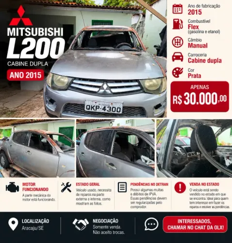 Mitsubishi L200 Triton HLS 2.4 Flex 16V CD Mec. 2015