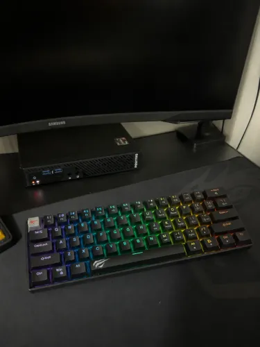 Mini PC Positivo Ryzen 5 PRO + Teclado Mecânico Havit RGB