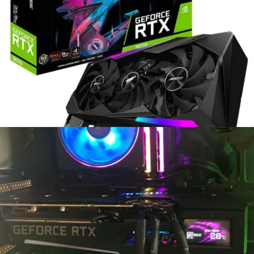 RTX 3070 AOROUS MASTER A TOPO DE LINHA ESTUDO TROCA PLACA INFERIOR E VOLTA PASSO CARTAO
