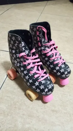 Patins Quad Retrô Feminino nº 35 - Ajustável | Excelente Estado