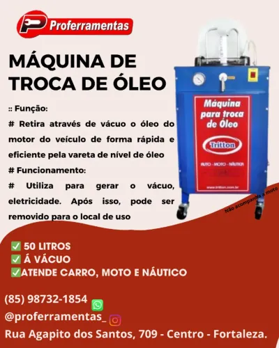 Máquina de troca de óleo