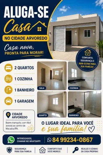 Alugo uma casa no cidade arvoredo Macaíba/São Gonçalo