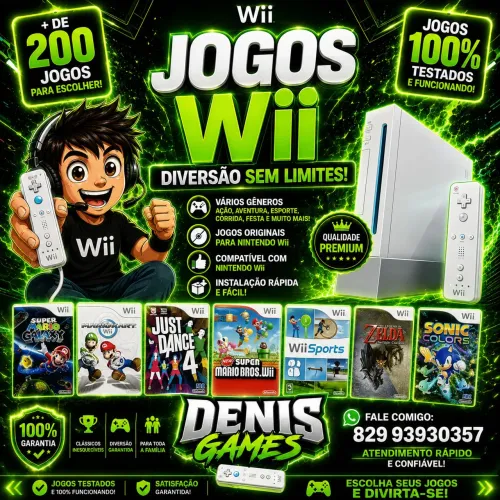 Hd seu Nintendo wii 500gbs cheio jogos